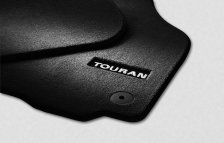 Коврики в салон VW Touran 2007-2010 текстильные Premium передние и задние антрацит