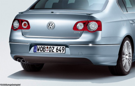 Накладка на бампер задний VW Passat (B6) 2005-2010 Седан без выреза для глушителя