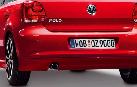 Насадки на глушитель VW Eos 2010-н.в., Golf VI, Golf VI Cabrio, Golf VI Variant, Golf Plus 2009-н.в., Jetta VI 2011-н.в., Beetle 2011-н.в., Polo V 2009-н.в. одинарные 76 мм для автомобилей с выхлопной системой 65 мм