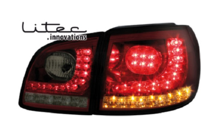 Задние фонари VW Golf Plus 2005-2008, Golf Plus 2009-н.в. светодиодные красный корпус, затемненное стекло
