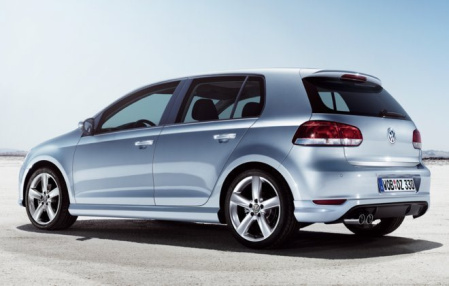 Накладка на бампер задний VW Golf VI без выреза для глушителя и без фаркопа