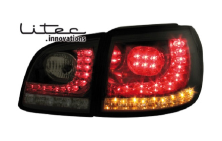 Задние фонари VW Golf Plus 2005-2008, Golf Plus 2009-н.в. светодиодные черный корпус, затемненное стекло