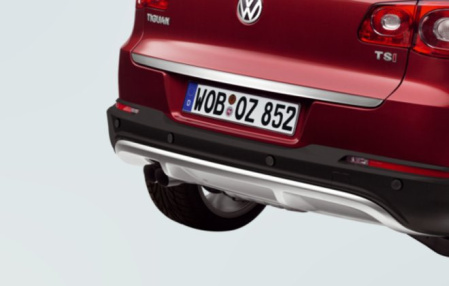 Накладка на бампер задний VW Tiguan (5N) 2007-2010 в комплекте с диффузором