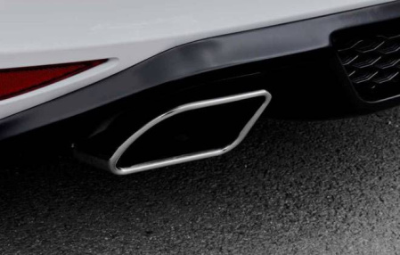 Накладка на бампер задний VW Golf VII GTI в комплекте с глушителем