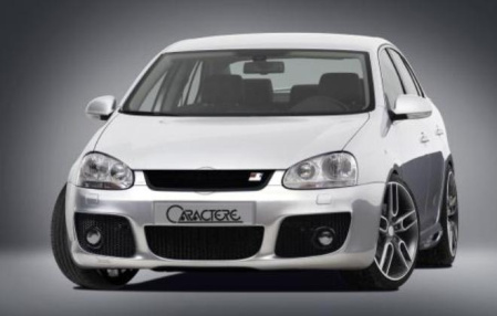 Бампер передний VW Golf V Variant, Jetta V 2006-2010 в комплекте с решеткой радиатора для автомобилей без противотуманных фар и с омывателями фар