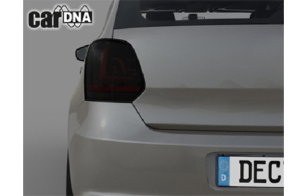 Задние фонари VW Polo V 2009-н.в. серебристый корпус, красное прозрачное стекло