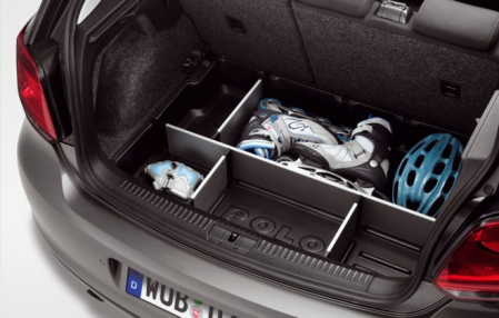 Поддон в багажник VW Polo V 2009-н.в. с разделителями