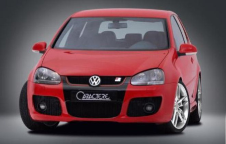 Бампер передний VW Golf V GT, Golf GTI, Golf V Variant, Jetta V 2006-2010 в стиле GTI для автомобилей с противотуманными фарами и с омывателями фар