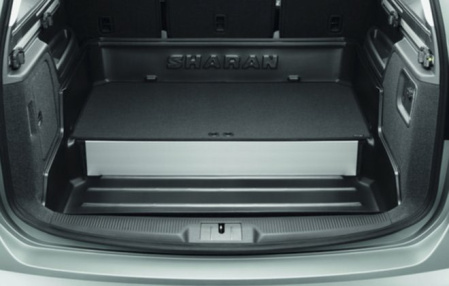 Поддон в багажник VW Sharan 2010-н.в. 5-местных с разделителями
